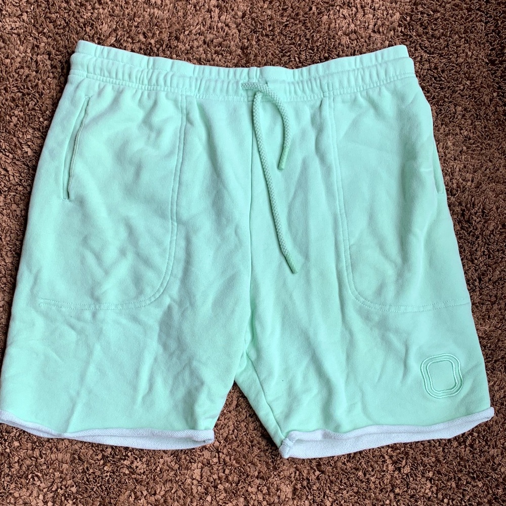 Men's Mint Green Athletic Drawstring Shorts